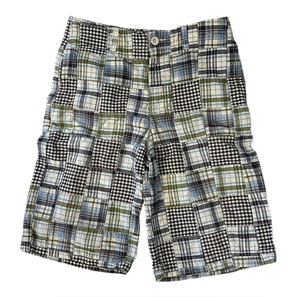 Boy’s Youth 18 Urban Pipeline Patchwork Plaid Madras Bermuda Shorts 30” Waist